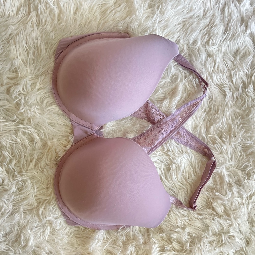 VS pink bra criss cross back